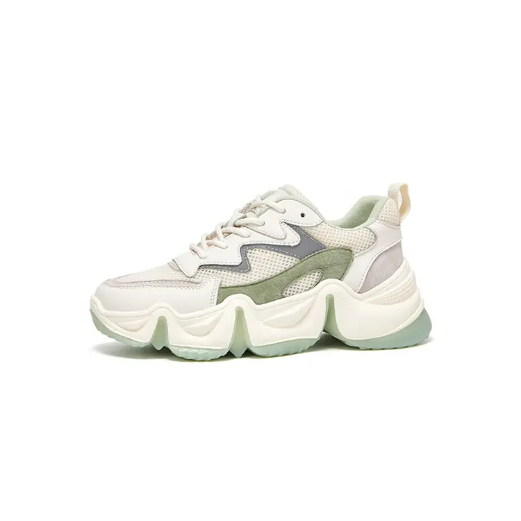 Hot Selling Summer  Lace-up Mesh Breathable Walking Shoes for Girls